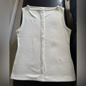 Abercrombie & Fitch Ivory Sleeveless Tank Top